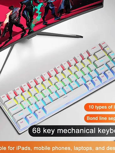 ⌨️ Teclado Mecánico SkyLion 68 Teclas RGB⌨️ 8