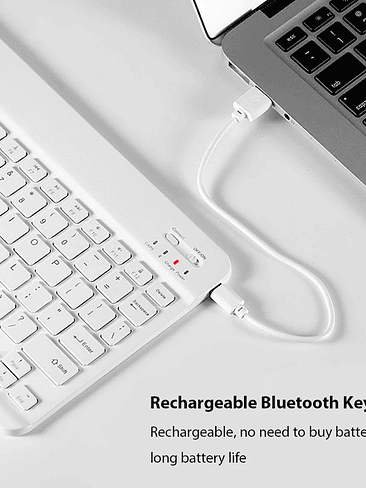✨ Teclado Inalámbrico Bluetooth + Mouse – Compatible con iOS, Android y Windows 4