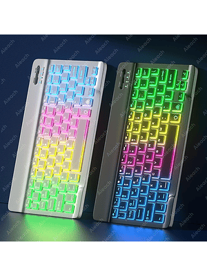 🌈 Mini Teclado Bluetooth RGB Retroiluminado – Compacto, Moderno y Portátil