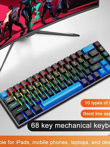 ⌨️ Teclado Mecánico SkyLion 68 Teclas RGB⌨️ 9