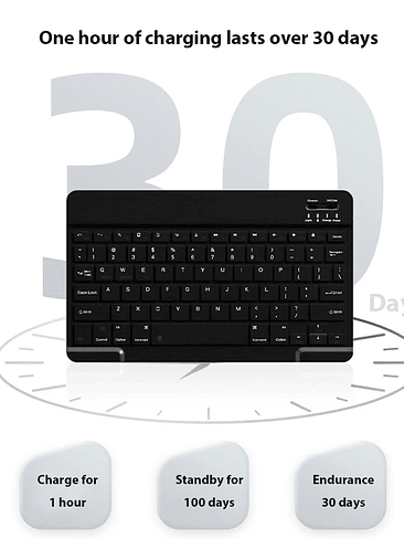 ✨ Teclado Inalámbrico Bluetooth + Mouse – Compatible con iOS, Android y Windows 6