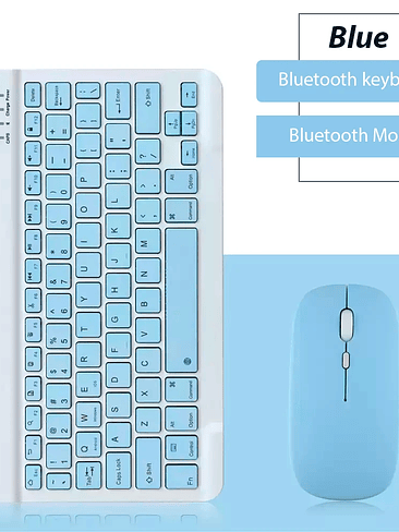 ✨ Teclado Inalámbrico Bluetooth + Mouse – Compatible con iOS, Android y Windows 9