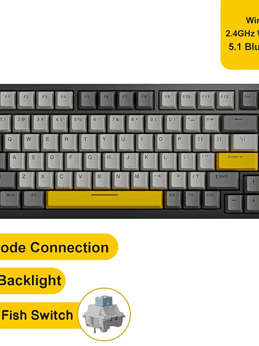 ⌨️ AJAZZ AK820 PRO – Teclado Mecánico 75% con Pantalla TFT 7