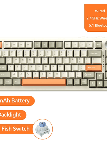 ⌨️ AJAZZ AK820 PRO – Teclado Mecánico 75% con Pantalla TFT 9