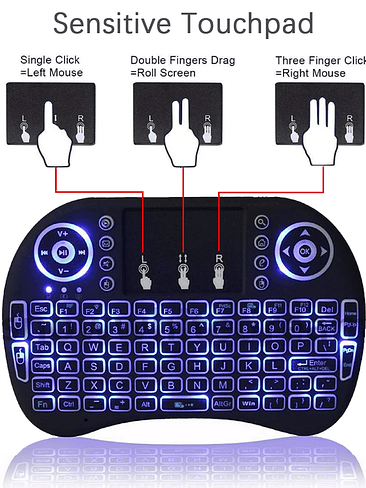 🎮 Mini Teclado Inalámbrico 7 Colores – Touchpad Integrado y Multilenguaje 3