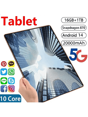 🚀 Tablet 5G 10 Core – Potencia Extrema y Máximo Almacenamiento Ultra Liviana & Ultra Plana