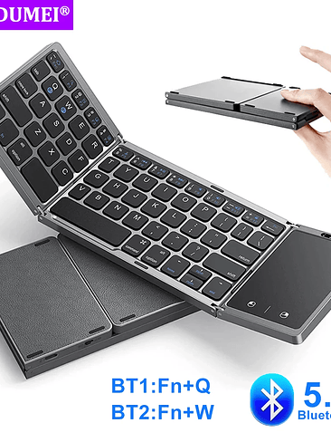 ⌨️ Teclado Bluetooth Plegable KEBIDUMEI® – Compacto, Elegante y Multidispositivo 1