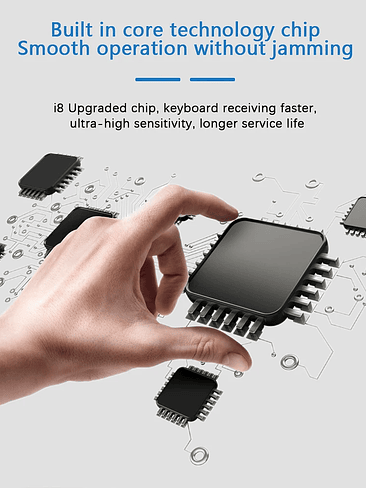 🎮 Mini Teclado Inalámbrico 7 Colores – Touchpad Integrado y Multilenguaje 5