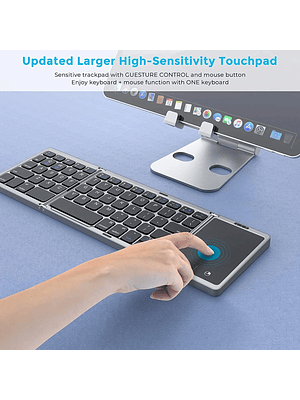⌨️ Teclado Bluetooth Plegable KEBIDUMEI® – Compacto, Elegante y Multidispositivo