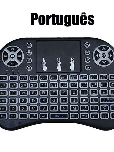 🎮 Mini Teclado Inalámbrico 7 Colores – Touchpad Integrado y Multilenguaje 8