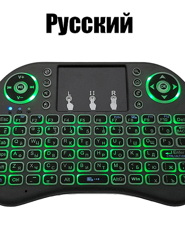 🎮 Mini Teclado Inalámbrico 7 Colores – Touchpad Integrado y Multilenguaje 9