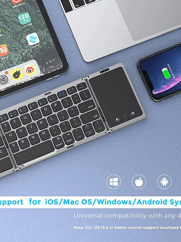 ⌨️ Teclado Bluetooth Plegable KEBIDUMEI® – Compacto, Elegante y Multidispositivo 6