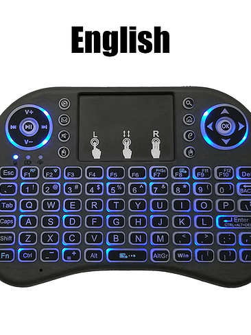🎮 Mini Teclado Inalámbrico 7 Colores – Touchpad Integrado y Multilenguaje 13