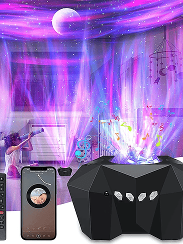 🌌 Proyector Galaxia LED con Bluetooth y Música 1