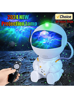 🚀 Lámpara Proyector Astronauta 2024 – Galaxy Star Light con Control Remoto