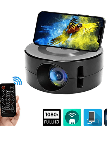 🎬 Mini Proyector Portátil 1080P Soportado – 200 ANSI | Rotación 180° | Pantalla hasta 100” 3