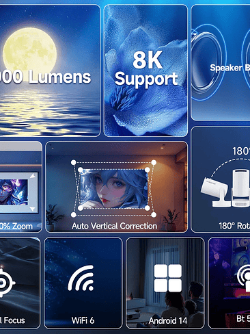 📽 Magcubic HY300 Pro+ – Mini Proyector Portátil Inteligente 📽 3