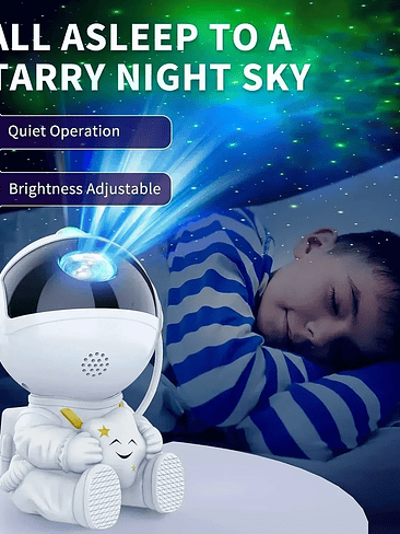 🚀 Lámpara Proyector Astronauta 2024 – Galaxy Star Light con Control Remoto 4