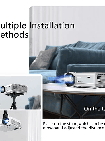 🎬 Proyector Multimedia HD – Conexión Múltiple para una Experiencia de Cine en Casa 6