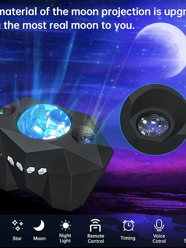 🌌 Proyector Galaxia LED con Bluetooth y Música 6