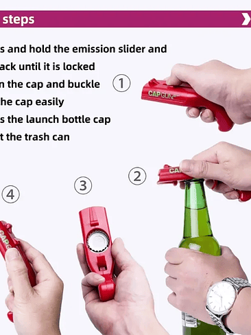 🔫✨ CapGun – Lanzador Manual de Tapas | Diversión y Potencia en un Solo Dispositivo 2