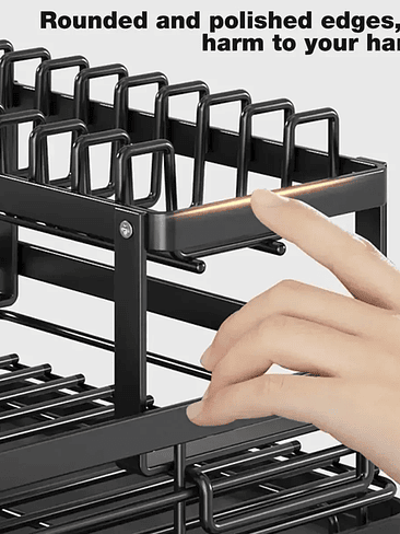🍽✨ Escurridor de Platos Metálico de 2 Niveles – Resistencia, Orden y Estilo 4
