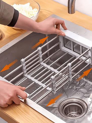 🍽✨ Escurridor Extensible para Fregadero – Ajustable, Práctico y Ahorra Espacio 4