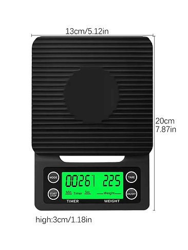 🖤 Balanza Digital Recargable de Alta Precisión 10