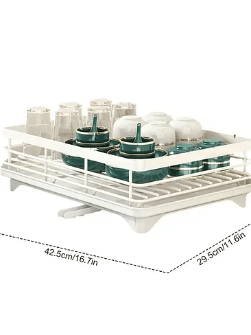 🍽✨ Escurridor de Platos Metálico de 2 Niveles – Resistencia, Orden y Estilo 13