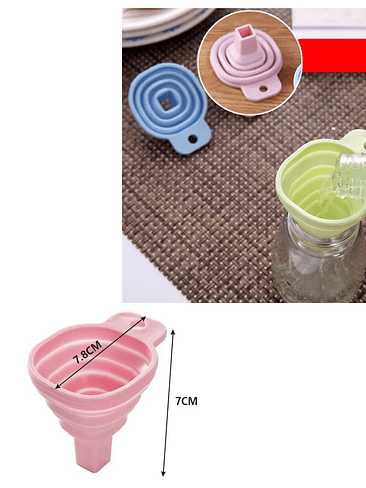 🔄 Embudo Plegable de Silicona – Compacto y Multiuso 1