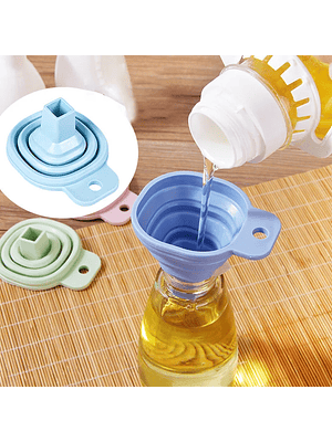 🔄 Embudo Plegable de Silicona – Compacto y Multiuso