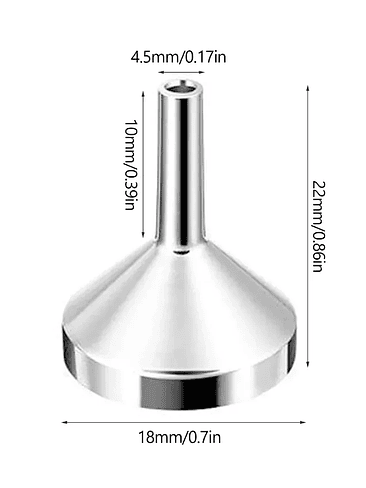 🔩 Set 5 Mini Embudos Metálicos – Acero Inoxidable 3