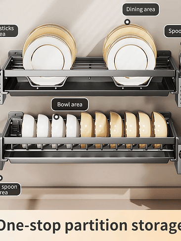 🍽️ Escurridor de Platos de Pared Doble Nivel – Organización Total y Secado Inteligente 1
