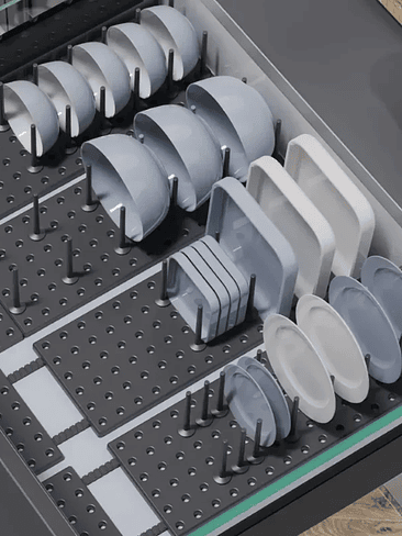 🍽️ Organizador de Cajón para Vajilla Modular – Orden Inteligente y Ajuste Total 1