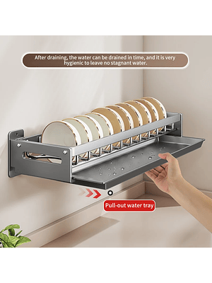 🍽️ Escurridor de Platos de Pared Doble Nivel – Organización Total y Secado Inteligente