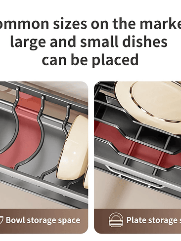 🍽️ Escurridor de Platos de Pared Doble Nivel – Organización Total y Secado Inteligente 4