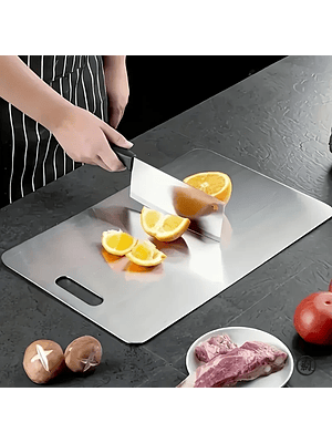 🔪 Set de Tablas de Corte de Acero Inoxidable (3 Piezas) – Higiene, Resistencia y Estilo Profesional