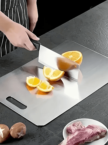 🔪 Set de Tablas de Corte de Acero Inoxidable (3 Piezas) – Higiene, Resistencia y Estilo Profesional 2