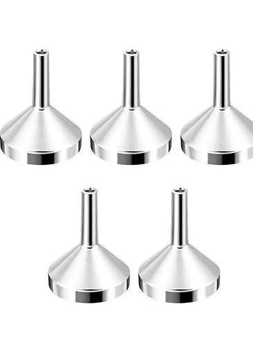 🔩 Set 5 Mini Embudos Metálicos – Acero Inoxidable 9