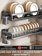 🍽️ Escurridor de Platos de Pared Doble Nivel – Organización Total y Secado Inteligente - Miniatura 8
