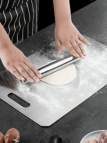 🔪 Set de Tablas de Corte de Acero Inoxidable (3 Piezas) – Higiene, Resistencia y Estilo Profesional 5