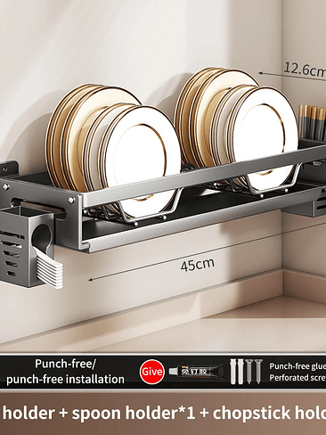 🍽️ Escurridor de Platos de Pared Doble Nivel – Organización Total y Secado Inteligente 10