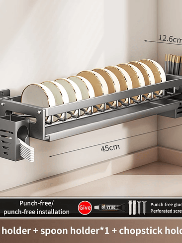 🍽️ Escurridor de Platos de Pared Doble Nivel – Organización Total y Secado Inteligente 11