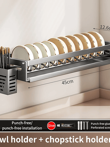 🍽️ Escurridor de Platos de Pared Doble Nivel – Organización Total y Secado Inteligente 12