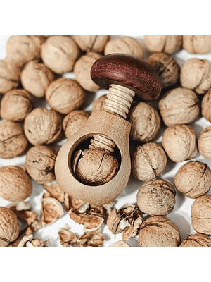 Wooden Mushroom-shaped Walnut Cracker Creative Wooden Mushroom Nut Shell Opener Multi-functional Clamping Tool for Peeling Walnu