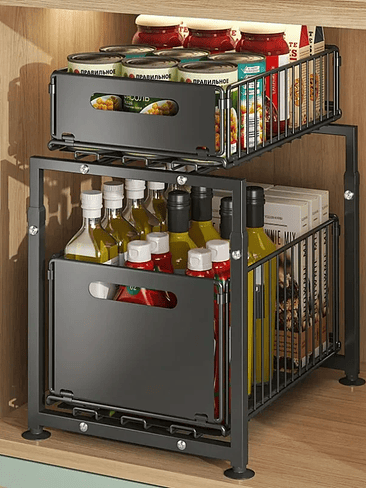 🏡 Organizador Deslizante Doble para Cocina – Máxima Organización en Espacios Reducidos 1