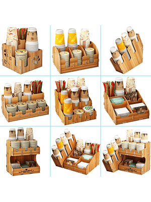 ☕ Organizador Multiuso para Cafetería, Cocina o Negocio – Orden Profesional en tu Espacio