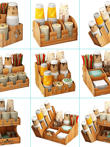 ☕ Organizador Multiuso para Cafetería, Cocina o Negocio – Orden Profesional en tu Espacio 1