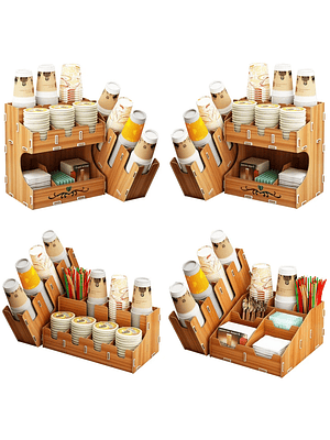 ☕ Organizador Multiuso para Cafetería, Cocina o Negocio – Orden Profesional en tu Espacio