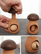 Wooden Mushroom-shaped Walnut Cracker Creative Wooden Mushroom Nut Shell Opener Multi-functional Clamping Tool for Peeling Walnu - thumbnail 3